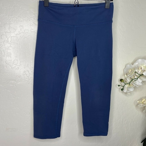 Lorna Jane Leggings S Capri Crisscross Mesh Athletic Workout Yoga Pants - Picture 3 of 6